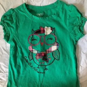 Owl girls cotton t shirt